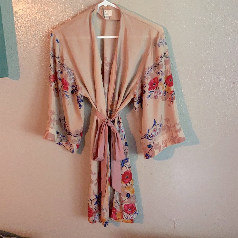 Pink Floral Robe